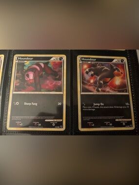 Pokémon undaunted Houndour Basic Black Trainer Card - Dark Type